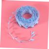 Operitacx 1roll DIY Leaf Shape Ribbon Floral Embossed Craft Strip for Decorations Wrapping and Party Supplies Blue view 4