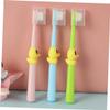 FOMIYES 4pcs Duck Tooth Brush for Boys and Girls Soft Bristle Toothbrush Boys and Girls Cartoon Tooth Safe for Toddlers view 4