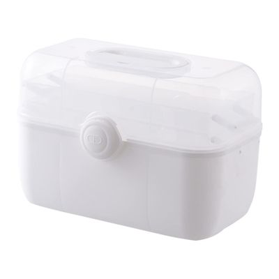FOMIYES Family Storage Household Medicine Case Desktop Storage Case Safety Knob First Aid Kit for Ages