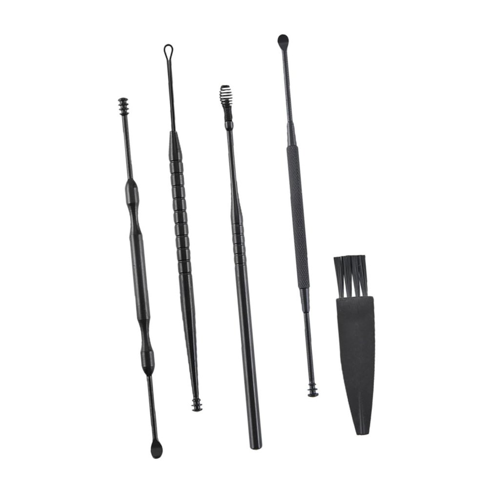 FOMIYES Ear Wax Scoop Set Practical Cleaning Tools with Polished Non-Skid Handles Elegant Storage Box for Family Use Safe Ear Wax Removing Tool