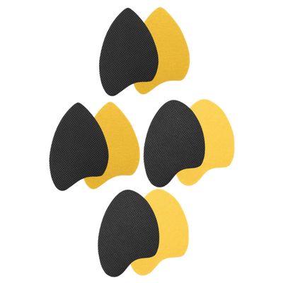 FOMIYES 4 Pairs Anti-Slip Stickers for Soles Non- Metatarsal Cushions Tableware Sucker Rubber Sole Stickers Black Heels Rubber Sole Grips Adhesive Supplies Sports Shoes, 9.5x6.4x0.2cm