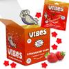 VIBES Strawberry Glow Fruity Stars - Healthy Gluten-Free & Vegan Fruit Chews - Fruit Snacks for Kids, Teens, & Adults - High Fiber - non-gmo - 2g Sugar - 6 Pouches of 18 Fruit Gummies in Each Box view 1