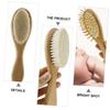 TOYANDONA 3pcs Shower Bath Brush with Handle Brush and Comb for Gentle Scalp Care for Newborns view 3