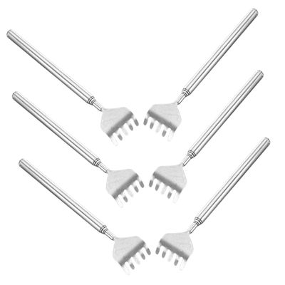 FOMIYES 6pcs Telescopic Tickle Rake Back Scratcher for Men Dad Retractable Scratcher Claw