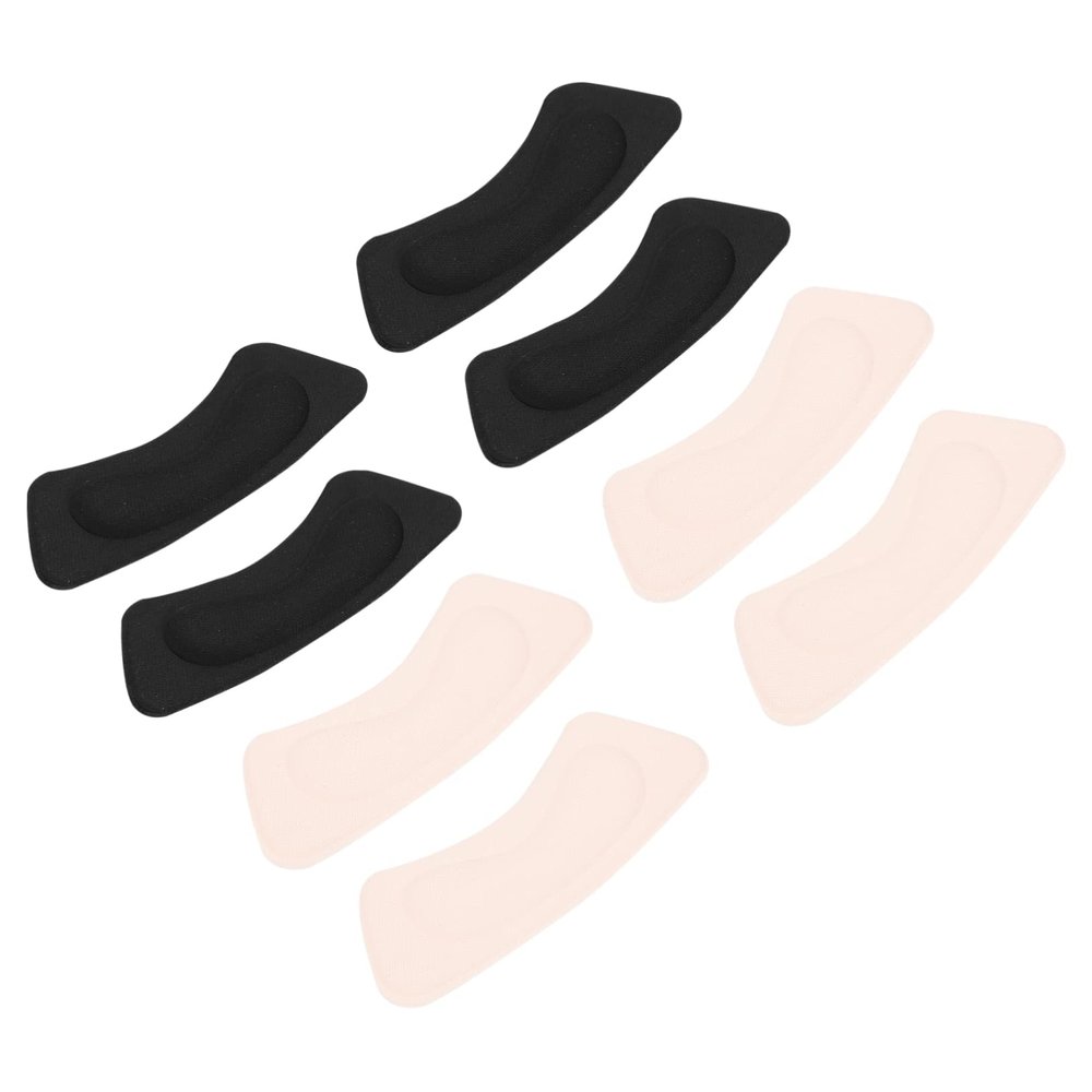 FOMIYES 4pairs Heel Sleeve for Cracked Heels Comfortable Foot Cushion for Sandals Black White