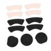 FOMIYES 4pairs Heel Sleeve for Cracked Heels Comfortable Foot Cushion for Sandals Black White view 3