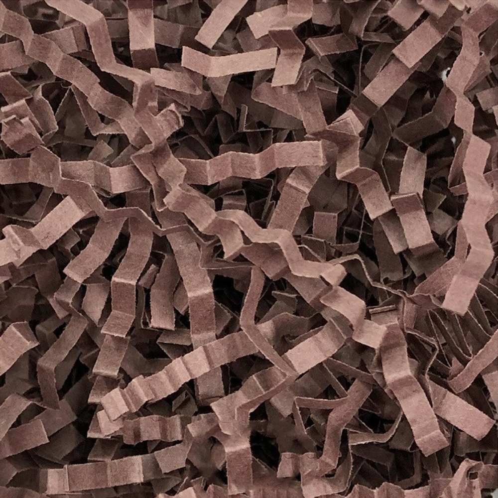 JINZOFLY Crinkle Cut Paper Shred Filler, Shredded Paper for Gift Box, Crinkle Paper Cut Paper Easter Grass Tissue Paper for Gift Wrapping & Basket FillingCoffee