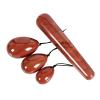 KAKAYE Yoni Egg Crystal Massage Ball Natural Gemstone Yoni Eggs Rose Quartz Jade and Wand Set Kegel Balls Yoni Eggs(1 Set White Howl) view 3
