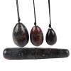 KAKAYE Yoni Egg Crystal Massage Ball Natural Gemstone Yoni Eggs Rose Quartz Jade and Wand Set Kegel Balls Yoni Eggs(1 Set White Howl) view 4