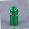 FOMIYES Container Travel Medicine Container Vitamin Keychain Small Storage Container Small Containers Waterproof Outdoor Pocket Holder Fish Oil Keychain Case Portable, Medium, Green view 2