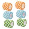 FOMIYES 6rolls Self- Non-Woven Elastic Cohesive Wrap for Care Sprains and Support Includes Each of Orange Green view 1