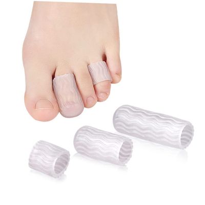 FOMIYES 5 Pairs Protector Toe Sleeve for Corns Sleeve for Toe Cover Protector Toe Protector, 5.2x1.75cm, Transparent