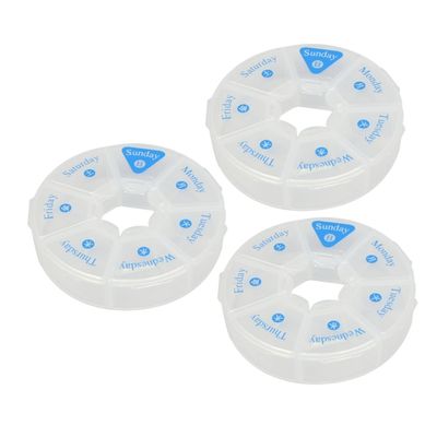 FOMIYES 3pcs Japanese Medicine Travel Case Storage Container Travel Cases Container Small Plastic Medicine Medicine Storage Case Tablet Storage Elder, 9X9X2.5CM