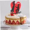 Toyvian 22pcs Couple Cake Topper Elegant Wedding Decor for Engagements Anniversaries Valentine Day Romantic Tabletop Cake Accessories for Memorable Celebrations view 3