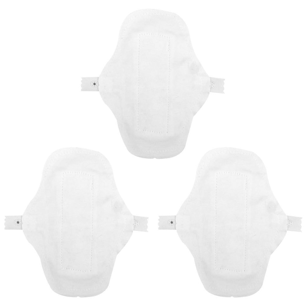 FOMIYES Cotton Menstrual Pads 3 Pack Reusable Sanitary Napkins Washable Soft Comfortable
