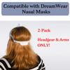 2-Pack Headgear with Arms Compatible with Dreamwear Nasal Mask, Headgear Strap Replacement for DreamWear CPAP Headgear view 2