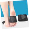FOMIYES 1 Pair Foot Support Half Pad Insert Heel Insoles Orthotic Insoles Plantar Fasciitis Brace Cushioned Plantar Insert Foot Arch Support Pad Foot Pads Silicone Soft, 12.3x8x0.6cm, Black view 2