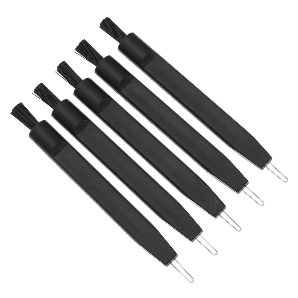 FRCOLOR 5pcs Electronic Cleaning Brush Small Brush for Hearing Aid Long Handle Scrubber