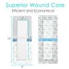 25 Pcs Waterproof Shower Protector Bandage 4"x14" for Post Knee Replacement Hip Surgery Long Surgical Incision Adhesive Larger Wounds Cover Island Dressing Bordered Gauze view 4