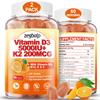 2Packs Vitamin D3 K2 Gummies for Adults, Sugar-Free Vitamin D3 5000IU + K2(MK-7) 200mcg Supplement with Vitamin B Complex & Vitamin C E Supports Bone, Muscle, Teeth & Immune, Vegan, Gluten Free view 1