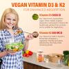 2Packs Vitamin D3 K2 Gummies for Adults, Sugar-Free Vitamin D3 5000IU + K2(MK-7) 200mcg Supplement with Vitamin B Complex & Vitamin C E Supports Bone, Muscle, Teeth & Immune, Vegan, Gluten Free view 3