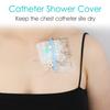 100Pcs Waterproof Shower Protector Bandage 4"x4" for Chest Chemo Dialysis Catheter Shower Cover Hemodialysis Port Surgery Incisions Bath Guard Patch Transparent Film Clear Adhesive Wounds Dressing view 3