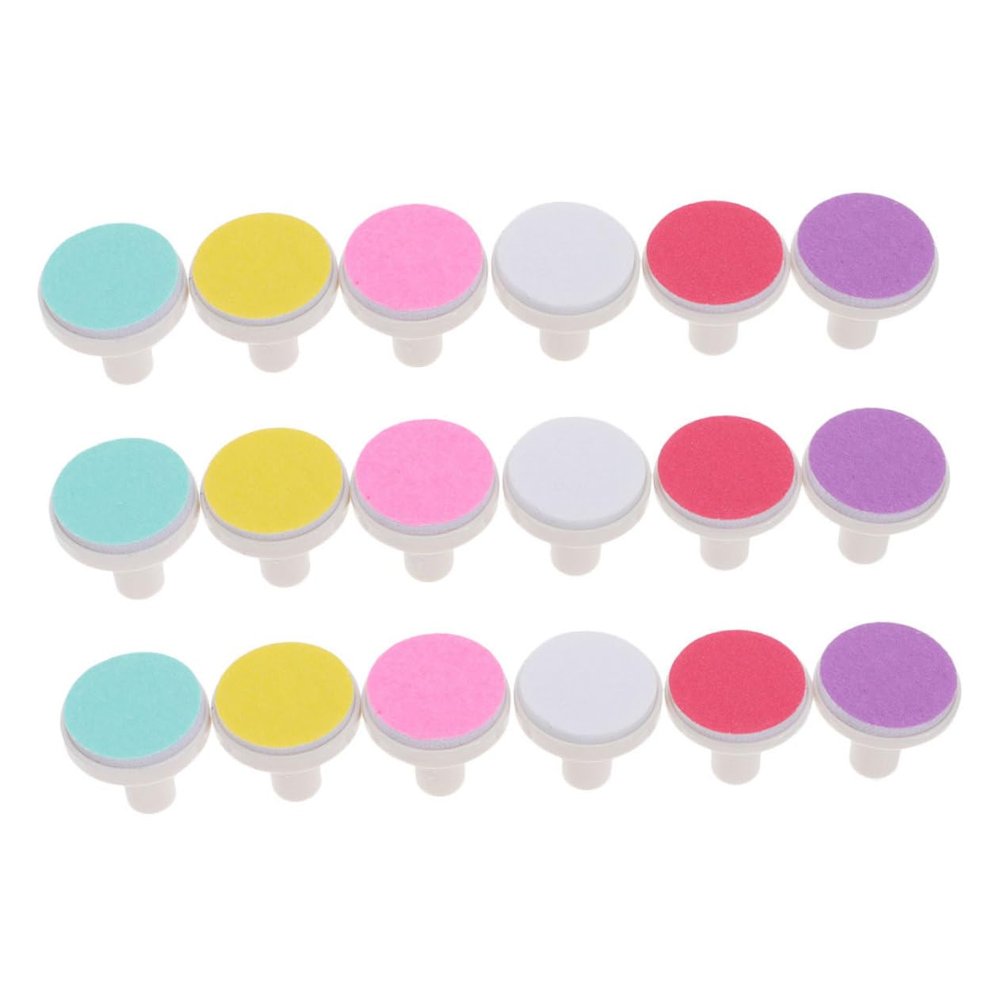 BESTonZON 18pcs Nail Trimmer Replacement Pads Set Safe Nail Care Grinding Heads for Designs for Parents and Showers