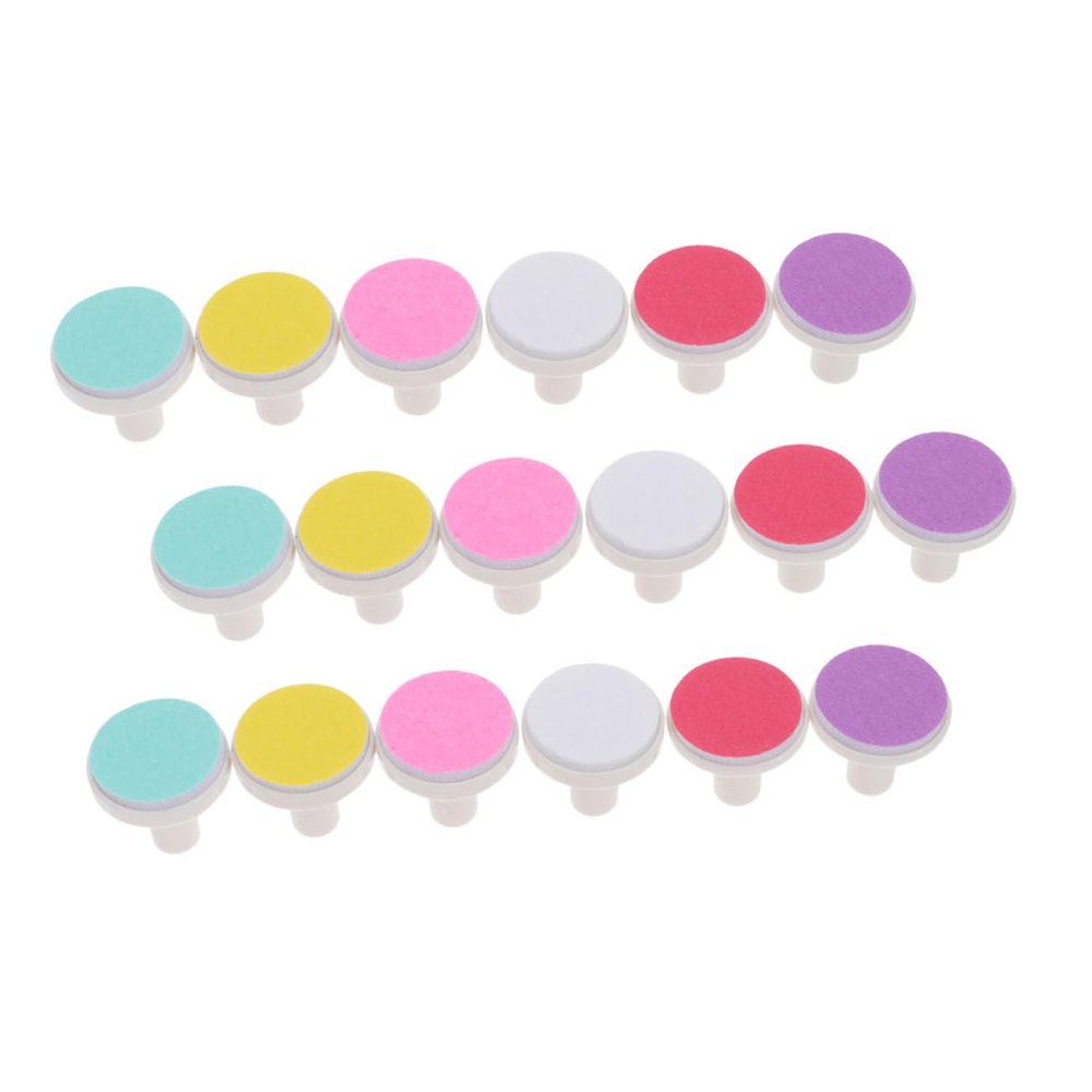 Vaguelly 18pcs Nail Grinding Heads Replacement Pads for Electric Trimmer Safe and Durable Nail Care Set for Compact and Lightweight Design for Easy Use