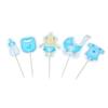 Toyvian Stroller Insert Plate 20pcs Cake Toppers Theme Decorations for Birthday Shower Baby Shower Party view 1