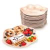 ECODECO Palm Leaf Plates - 25 Pack 10-Inch Divided Paw-Shaped Disposable Durable Dinnerware for Birthdays, Catering & Events - Like Bamboo Natural Leaf Look view 1