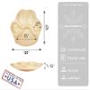 ECODECO Palm Leaf Plates - 25 Pack 10-Inch Divided Paw-Shaped Disposable Durable Dinnerware for Birthdays, Catering & Events - Like Bamboo Natural Leaf Look view 2