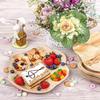 ECODECO Palm Leaf Plates - 25 Pack 10-Inch Divided Paw-Shaped Disposable Durable Dinnerware for Birthdays, Catering & Events - Like Bamboo Natural Leaf Look view 4