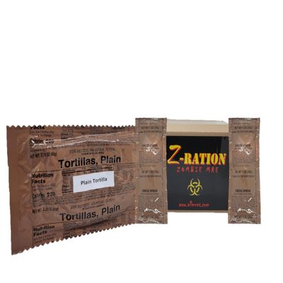 6 Pack MRE Breads and Spreads (Cheddar Cheese, Jalapeno Cheese or Peanut Butter) (Tortillas and Cheddar Cheese)