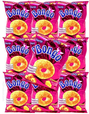 FIJI PUFFS - Bongo Cheese Flavor Snacks (BULK Pack Of 10 x 64g EA) Made with Real Unique Cheese Flavor