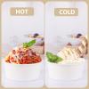 Belinlen 50 SET 5 OZ Disposable White Ice Cream Cups with Lids Medium Hot and Cold To Go Cups Paper Cup Takeout Food Container view 4