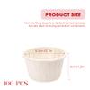 100PCS Paper Cup Liner Disposable Container,2.1x1.2",1oz, Bowl Tray Organizer for Ketchup, Melting Wax Bean Face Nose Hair Removal, Ice Cream Cake Condiment Sauce Ramekin Shot Souffle Sample Serving view 2