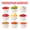 100PCS Paper Cup Liner Disposable Container,2.1x1.2",1oz, Bowl Tray Organizer for Ketchup, Melting Wax Bean Face Nose Hair Removal, Ice Cream Cake Condiment Sauce Ramekin Shot Souffle Sample Serving view 3