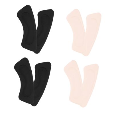 FOMIYES 4pairs Heel Protector Pads Comfortable Heel Inserts for Long Standing Relief Black