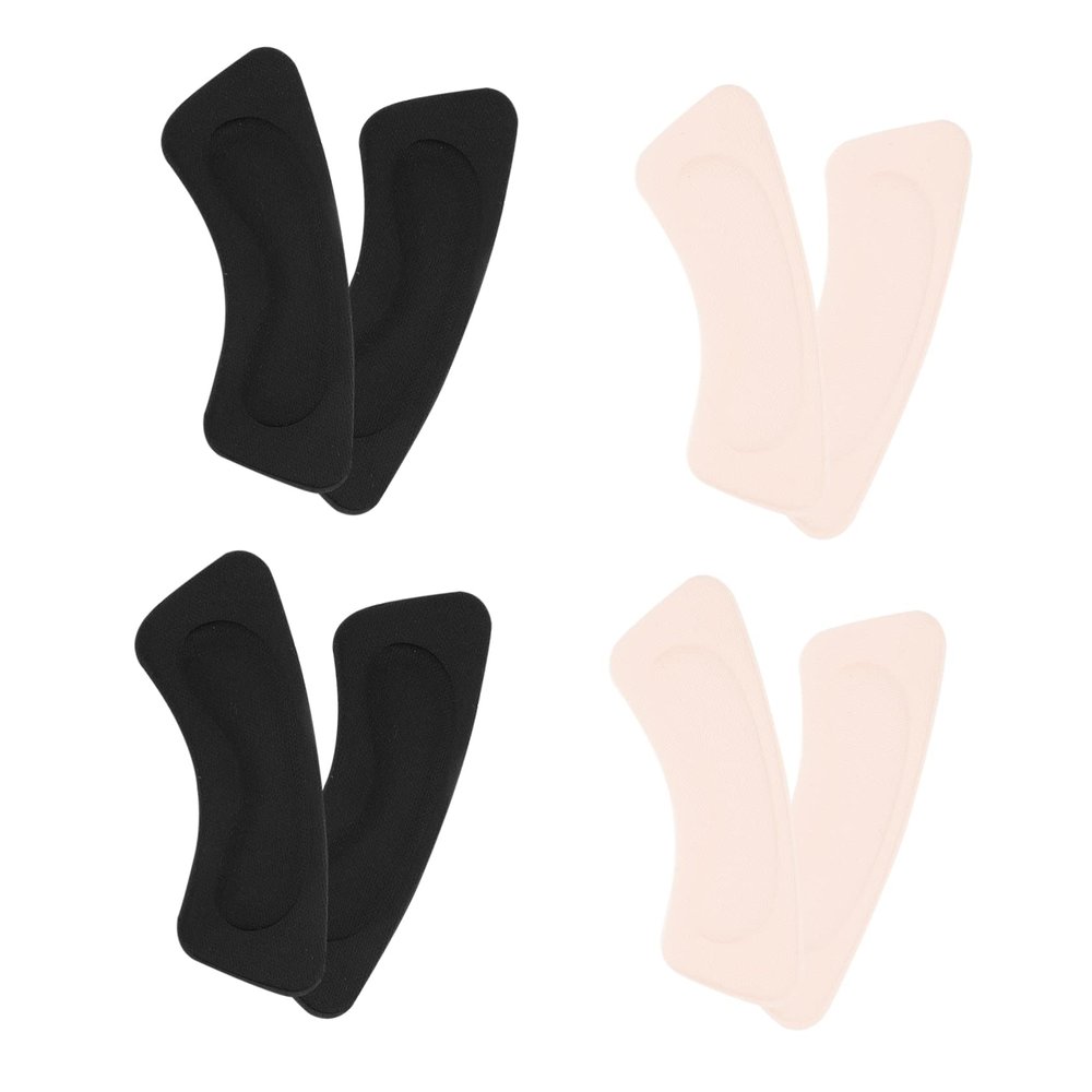 FOMIYES 4pairs Heel Protector Pads Comfortable Heel Inserts for Long Standing Relief Black