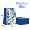 Mukity 24Pcs Argentina Messi Party Gift Bags - Candy Bags, Tote Bags,Miami Messi Party Supplies Gift Bags for Kids - Paper Favor Packs for Adults Birthday Party Decor - 8 Patterns view 2