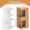Harloon 72 Pcs Mug Boxes for Gift - Transparent Packaging Box - 11oz, 12oz, 15oz Ceramic Blank Coffee Mugs - Kraft Brown view 3
