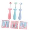 HAPINARY 3pcs Manual Toothbrush Boys and Girls Toothbrush Boy Girl Soft Bristles Decorative Design view 4
