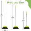 3 Packs Indoor Brooms for Sweeping Hardwood Floor Green Angle Broom with 55 Long Handle for Kitchenette Floor Cleaning view 3