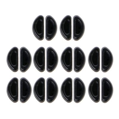 Bydezcon 10 Pairs Soft Silicone Nose Pads Self Adhesive Eyeglass Nose Pads Anti-Slip Glasses Nose Pads Eyeglasses Nosepads Eyeglass Nose Pads Black