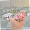 FRCOLOR Daily Pill Box Set 2pcs Mini Pill Organizer Travel-Friendly Compact Jewelry Medicine Holder Storage view 2