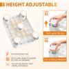 Ronlap One Step Stools for Adults, Portable Safety Step Platform for Seniors Small Plastic Bedside Step Stool Mobility Wide Step Stools Elderly Assistance for Shower Bed Car Stair Outdoor, White-Gray view 4