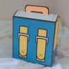 50PCS School Bag Candy Box, Graduation Season Candy Box, Cartoon Goodie Bags, Reusable Gift Bags, Back to School Portable Paper Gift Packaging Box Children's Day Birthday Favor Party Supplies(Blue) view 4