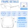 WEMOOTANTS 3 Packs Reading Glasses 4.0 for Men Rectangular Clear Readers 1.0 1.25 1.5 1.75 2.0 2.25 2.5 2.75 3.0 3.5 4.0 view 3