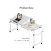 CEEBUS Overbed Table with Wheels, Hospital Medical Overbed Table, Adjustable Adjustable Height and Length Bed Workstation Tray,Computer Desk Standing Workstation Laptop Cart view 2