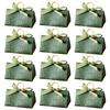 12Pack Small Thank You Gift Bags, Party Favor Bags Boxes with Bow Ribbon, Paper Gift Bags with Handles, Mini Candy Treat Bags for Wedding Valentine's Day Bridal Baby Shower Birthday Party(Green) view 1